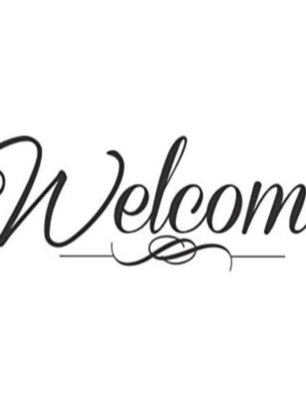 Welcome Letters Sticker for Front Door Modern Wall Art Vinyl Decals 15x5-Inch Bl